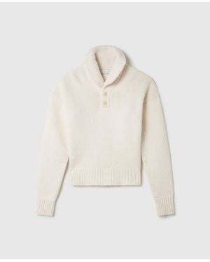 Stella McCartney Shawl-collar Spiber Knit Sweater - Natural