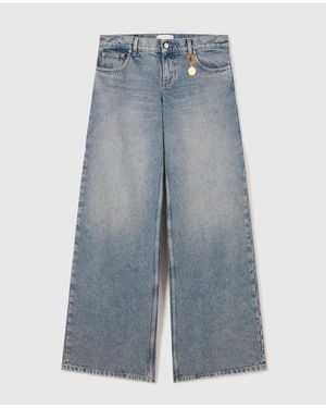 Stella McCartney Vintage Wash Wide-Leg Jeans - Blue