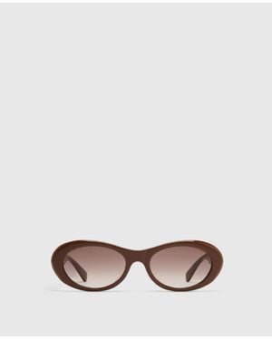 Stella McCartney Falabella Oval Gradient Sunglasses - Multicolor