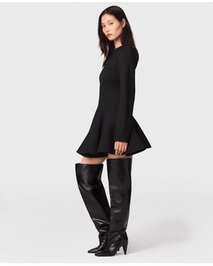 Stella McCartney Peplum Wool Mini Dress - Black