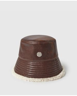 Stella McCartney Logo Plush-lined Bucket Hat - Brown