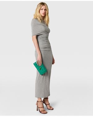 Stella McCartney One Shoulder Twisted Wrap Dress - Blue