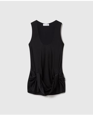 Stella McCartney Draped Satin Top - Black