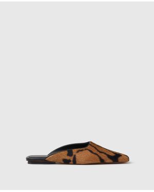 Stella McCartney Square-toe Ocelot Backless Mules - Brown