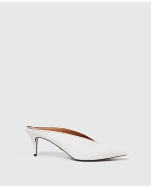 Stella McCartney Brushed Heeled Mules - White