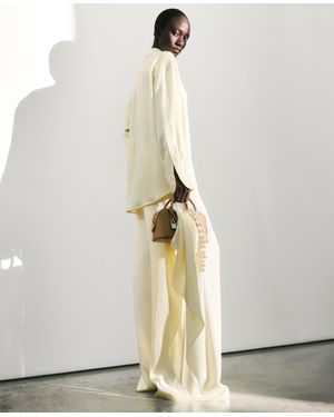 Stella McCartney Oversized Drawstring Satin Pants - White