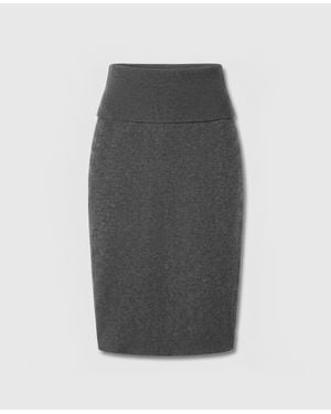 Stella McCartney Wool Knit Pencil Skirt - Grey