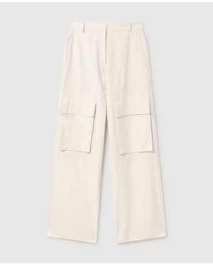 Stella McCartney Washed Cotton Cargo Pants - Natural