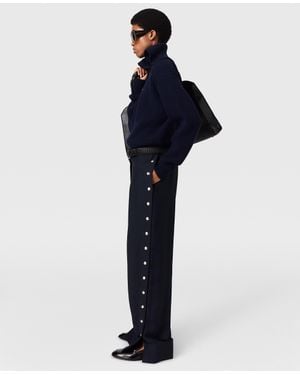 Stella McCartney Snap-Detail Tailored Pants - Blue