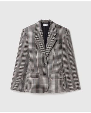 Stella McCartney Checked Wool Jacket - Gray