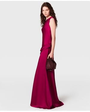 Stella McCartney Draped Satin Gown - Purple