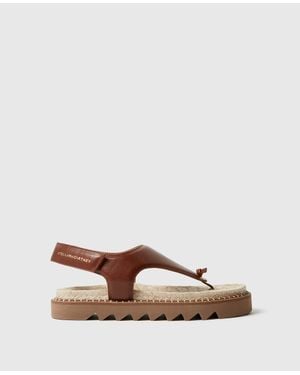Stella McCartney Gaia Thong Flat Sandals - Brown