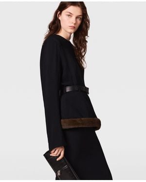 Stella McCartney Layered Sable Midi Dress - Black