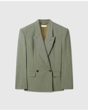 Stella McCartney Tropical Double-Breasted Waisted Jacket - Green