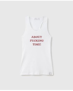 Stella McCartney About Fucking Time! Tank Top - White