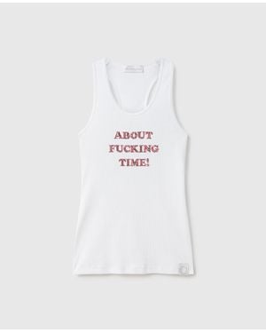 Stella McCartney About Fucking Time! Tank Top - White