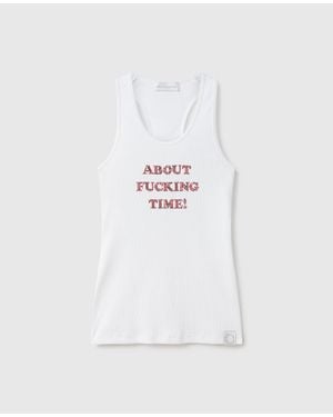 Stella McCartney About Fucking Time! Tank Top - White