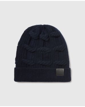 Stella McCartney Falabella Cable-Knit Beanie - Blue