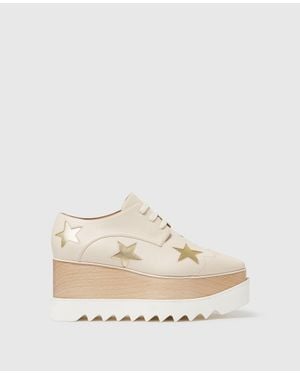 Stella McCartney Metallic Star Elyse Platforms - Natural