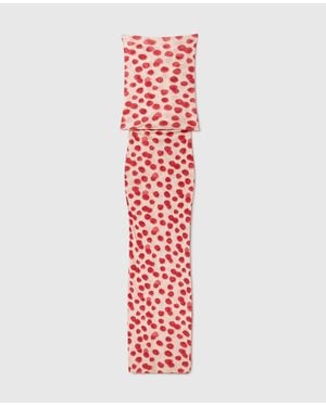 Stella McCartney Raspberry Print Mesh Maxi Dress - White