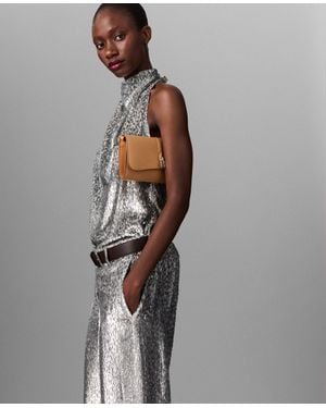 Stella McCartney Metallic Velvet Halterneck Top - White