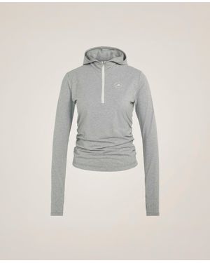 Stella McCartney Adidas By Studio Ruched Long Sleeve Top - Grey