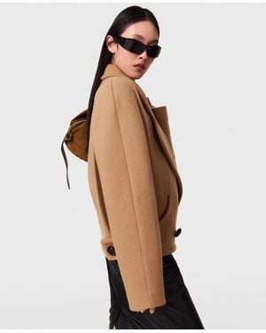 Stella McCartney Short Wool Coat - Natural