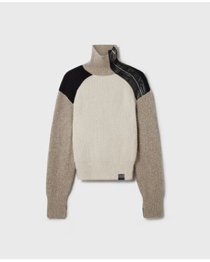 Stella McCartney Block Panelled Knit Sweater - Natural