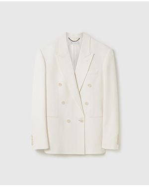 Stella McCartney Double-breasted Tuxedo Blazer - White