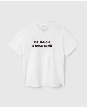 Stella McCartney My Dad Is A Rockstar' Slogan T-Shirt - White