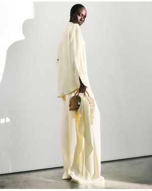 Stella McCartney Oversized Drawstring Satin Pants - White