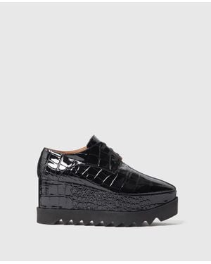 Stella McCartney Limited-edition Elyse Crocodile Platforms - Black