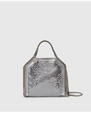 Stella McCartney Falabella Chainmail Tiny Tote Bag - White