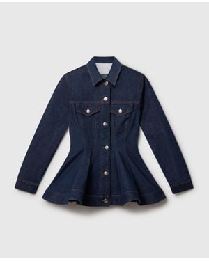 Stella McCartney Peplum Denim Jacket - Blue