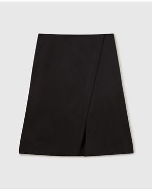 Stella McCartney Tailored Satin Midi Skirt - Black