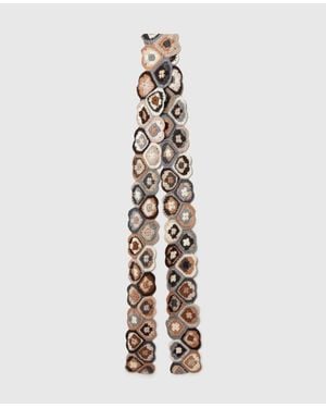 Stella McCartney Hand-Crocheted Heart Scarf - White