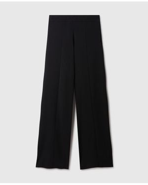Stella McCartney Compact Knit Straight-leg Pants - Black