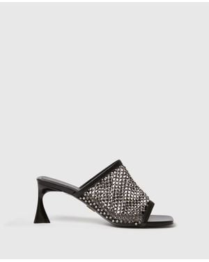 Stella McCartney Crystal Mesh Mules - White