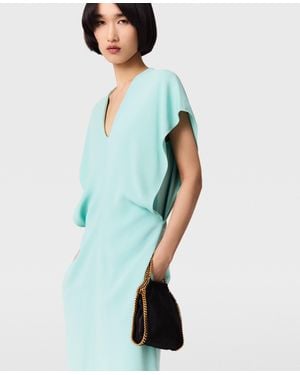 Stella McCartney V-Neck Midi Dress - Blue