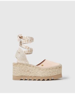 Stella McCartney Gaia 85 Wedge Espadrilles - Natural
