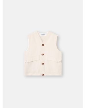 Stone Island G100012 Natural Cotton Gabardine Raw Beauty