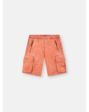 Stone Island L100006 Uneven Pigment Dyed Nylon Smerigliato + Nylon Canvas - Red