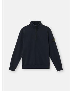 Stone Island 6100070 Organic Cotton Fleece - Blue