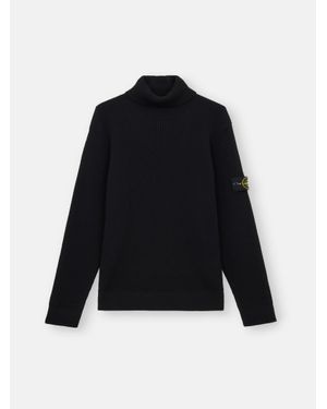 Stone Island 552C2 Full Rib Rws Wool - Black