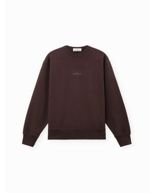 Stone Island 6100037 Organic Cotton Fleece - Brown
