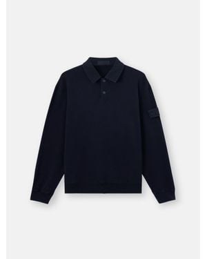 Stone Island 6100026 Stretch Cotton Fleece S. I. Ghost - Blu