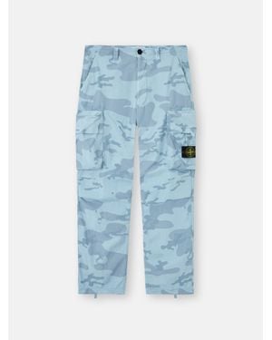 Stone Island 3100036 Faded Camo Ripstop-Tc - Blue