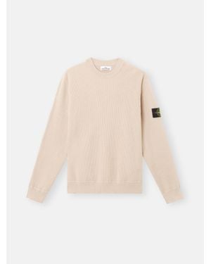 Stone Island 5100054 Ribbed Soft Organic Cotton - Natural