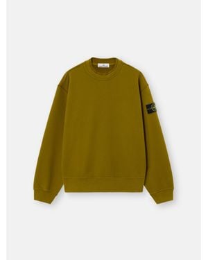Stone Island 6100022 Brushed Organic Cotton Fleece - Green