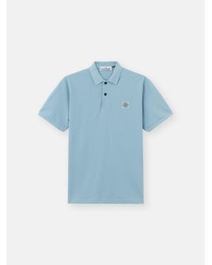 Stone Island 2200011 50/2 Organic Cotton Piqué - Blue